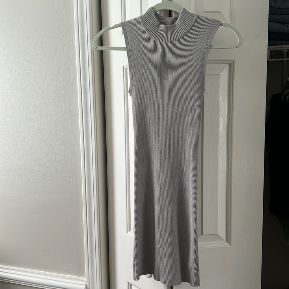 Grey Knit Mini Dress